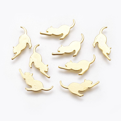 Cabochons chaton en alliage, pour diy uv résine, une résine époxy, Bijoux à fleurs pressées, silhouette de chat