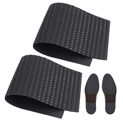 Suela de goma antideslizante rectangular, Almohadilla de suela de reparación de grano levantado resistente al desgaste para botas, los zapatos de cuero