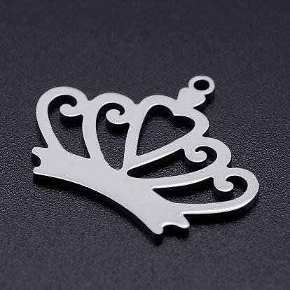 201 Stainless Steel Pendants, Crown