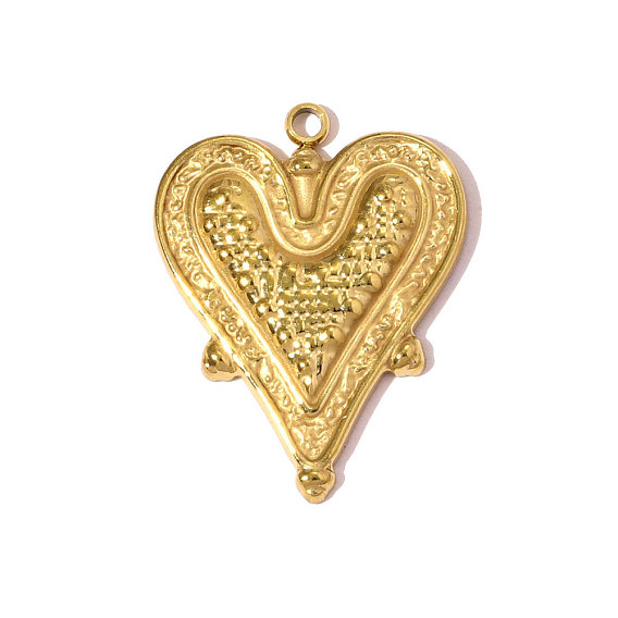 304 подвески из нержавеющей стали, сердце прелести, ионное покрытие (ip)