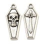 Tibetan Style Alloy Pendants Rhinestone Settings, Tombstone Shape Charms