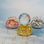 Búho/redondo/ballena/corazón mini bases de exhibición de bolas de cristal de aleación, soporte de exhibición de esfera de cristal
