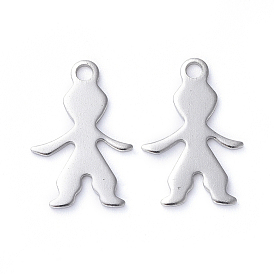 Pendentifs en acier inoxydable, Coupe au laser, humaine