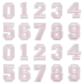 Компьютеризированная вышивка ткань железа на патчи, аксессуары для костюма, аппликация, число 0~9