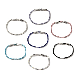 304 Stainless Steel Rhinestone Cup Chain Bracelets