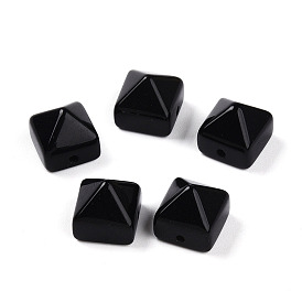 Природные обсидиана бусы, пирамида