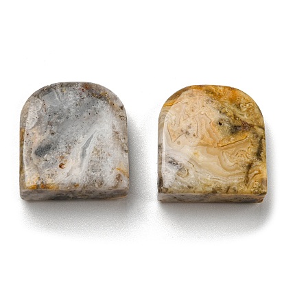 Natural Gemstone Pendants, Square Charms