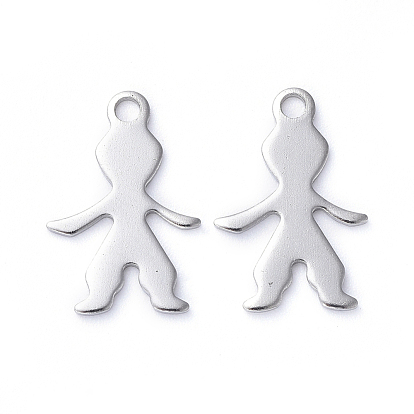 Pendentifs en acier inoxydable, Coupe au laser, humaine