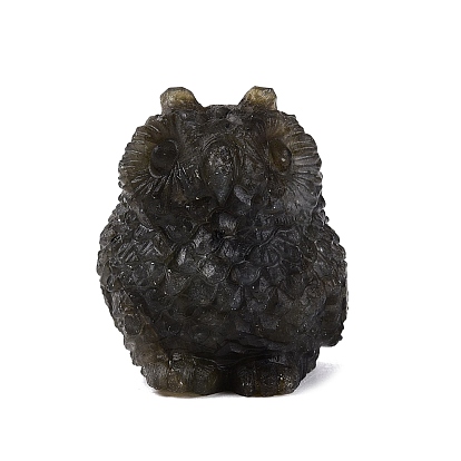 Figura de búho tallada en piedra preciosa natural, Adorno para la decoración del escritorio de la oficina en casa