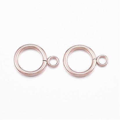 Ion Plating(IP) 304 Stainless Steel Ring Toggle Clasps