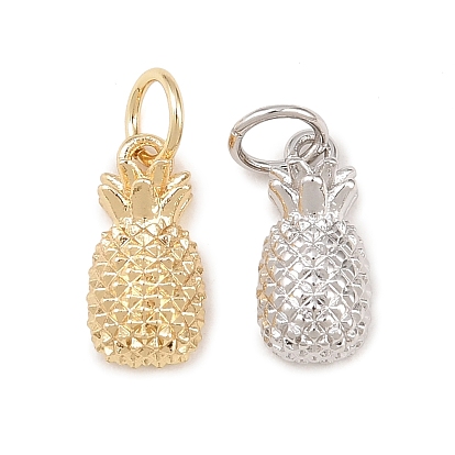 Латунные подвески, ананасовые прелести, без свинца и без кадмия, долговечный, стойки покрытие