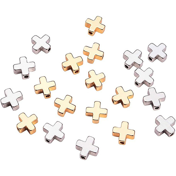 Латунные бусины, крестик