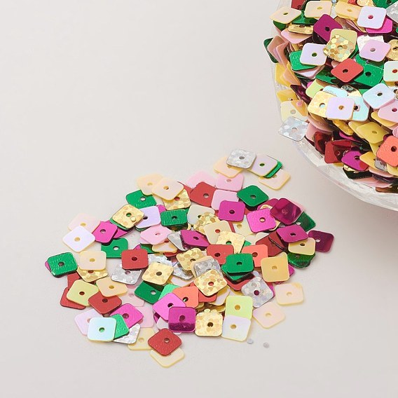 Украшение аксессуаров пластиковая пайетка / блестки бисер, квадратный