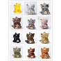 Gemstone Chip & Resin Craft Display Decorations, Lucky Cat Figurine, for Home Feng Shui Ornament