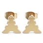 PVD Vacuum Plating 304 Stainless Steel Stud Earrings for Women, Tower