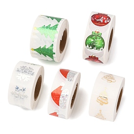 Рождественские самоклеящиеся бумажные наклейки, для украшения своими руками