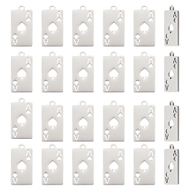 201 подвески из нержавеющей стали, лазерная резка, туз пик