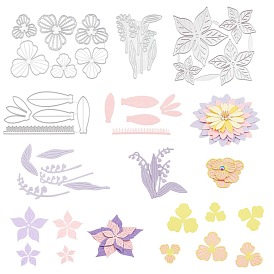 Flower Frame Carbon Steel Cutting Dies Stencils, for DIY Scrapbooking/Photo Album, Decorative Embossing DIY Paper Card