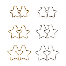 Крюк из нержавеющей стали серьги, звезда