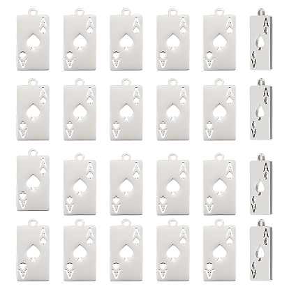 201 подвески из нержавеющей стали, лазерная резка, туз пик