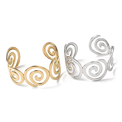304 женские браслеты-манжеты из нержавеющей стали, полая спираль