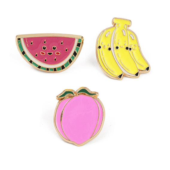 Эмалированные булавки на фруктовую тематику, булавки для лацканов из сплава для одежды рюкзака, без свинца и без кадмия
