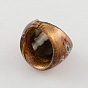 Handmade Gold Sand Millefiori Lampwork Rings, 17~19mm, about 12pcs/box