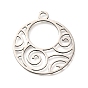 Богемный 201 подвески из нержавеющей стали, лазерная резка, полый плоский круглый шарм, анти-тускнение