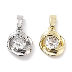 Pendentifs en laiton zircon cubique transparent