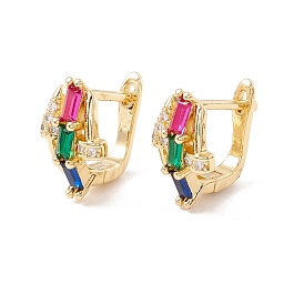 Массивные серьги-кольца с кубическим цирконием, серьги на петлях из настоящей позолоченной латуни 18k для женщин, без свинца и без кадмия