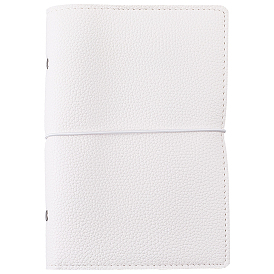 Rectangle PU Leather 6-Ring Binder Planner, Refillable Organizer with Card Slots