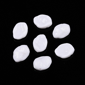 Непрозрачные акриловые бусины, овальные