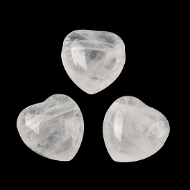 Природный кристалл кварца бусины, бусины в форме сердца из горного хрусталя