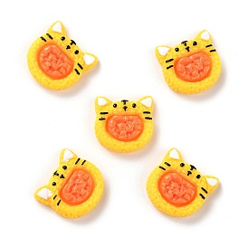 Cabuchones de resina, alimento de imitación, rollo de sushi en forma de cabeza de tigre
