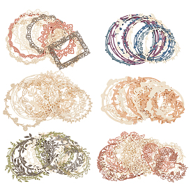 6 наборы 6 стили бумажные самоклеящиеся наклейки, украшение из цветов своими руками