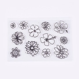Silicone Stamps, for DIY Scrapbooking, Photo Album Decorative, Cards Making, Flower