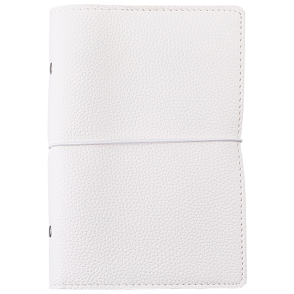 Rectangle PU Leather 6-Ring Binder Planner, Refillable Organizer with Card Slots