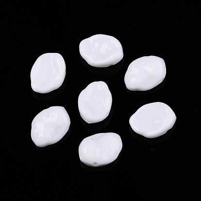 Непрозрачные акриловые бусины, овальные