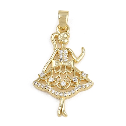 Латунные микро проложить кубического циркония подвески, прелести девушки, долговечный, стойки покрытие, без свинца и без кадмия