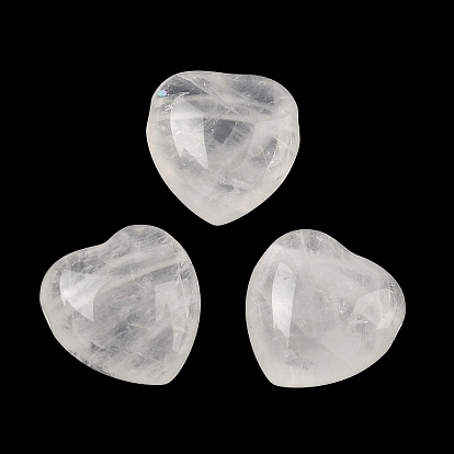 Природный кристалл кварца бусины, бусины в форме сердца из горного хрусталя