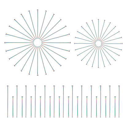 100 шт 2 стили 304 штифты с плоской головкой из нержавеющей стали