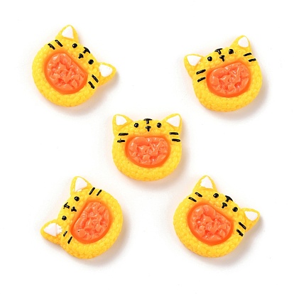 Cabuchones de resina, alimento de imitación, rollo de sushi en forma de cabeza de tigre