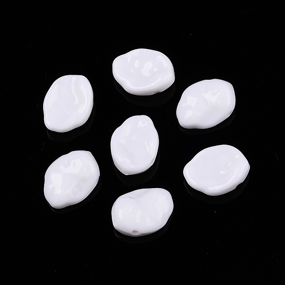 Непрозрачные акриловые бусины, овальные