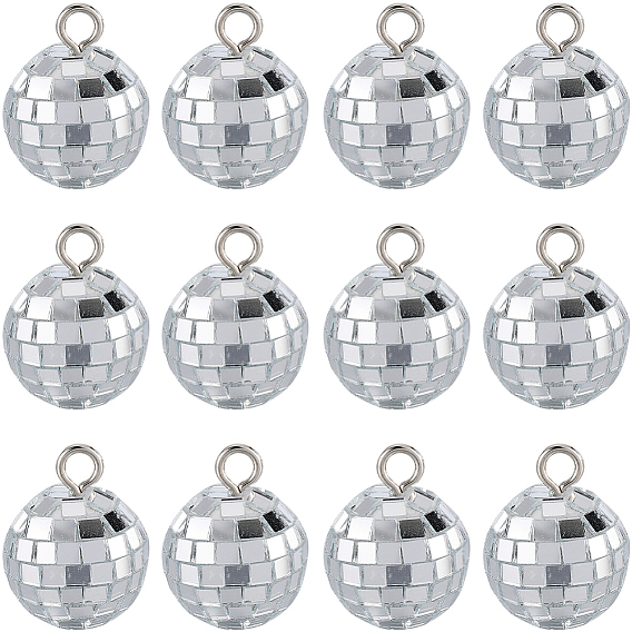 24 шт. зеркальный шар отражающий шар подвески, для вечеринки свадьбы стеклянный шар украшения