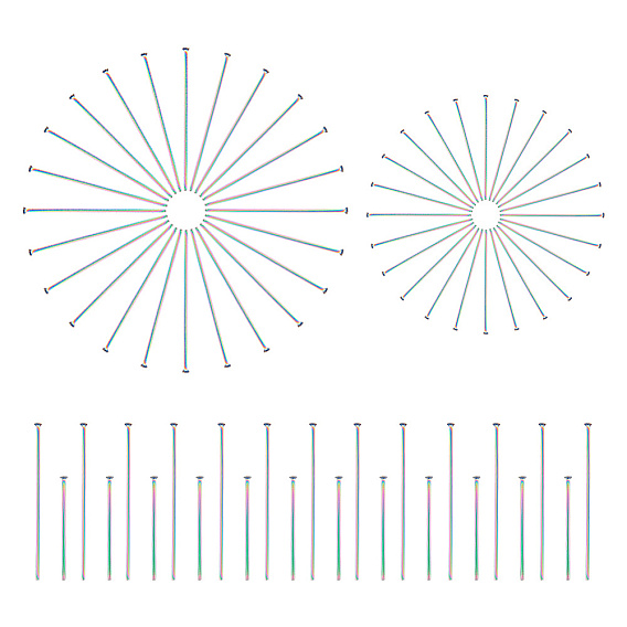 100 шт 2 стили 304 штифты с плоской головкой из нержавеющей стали