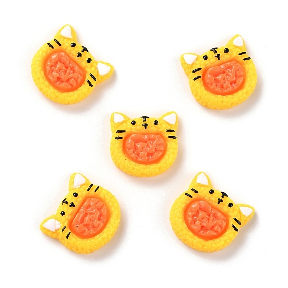 Resin Cabochons, Imitation Food, Tiger Head Shaped Sushi Roll