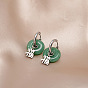 Vintage Good Luck Pendant Jade Pendant Earrings - Exquisite, Creative, National Tide Earrings.