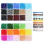 Perles d'espacement en strass en verre et alliage rondelles kits de fabrication de bijoux