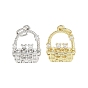 Латунные микро проложить кубического циркония подвески, корзины прелести, долговечный, стойки покрытие, без свинца и без кадмия, ионное покрытие (ip), с целью перехода в кольце