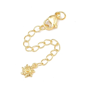 Латунь заканчивается цепью, солнце, застежка из нержавеющей стали